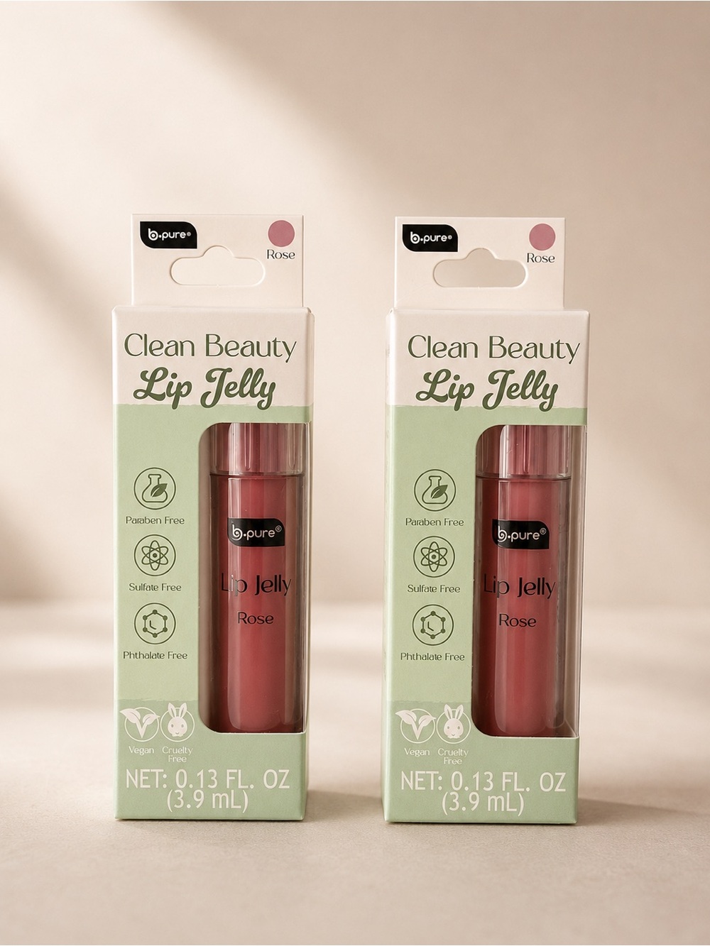 Clean Beauty Lip Jelly 2Pc - Rose